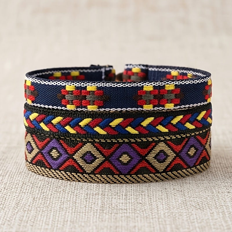 3pcs Handcrafted Bohemian Woven Friendship Bracelet Set